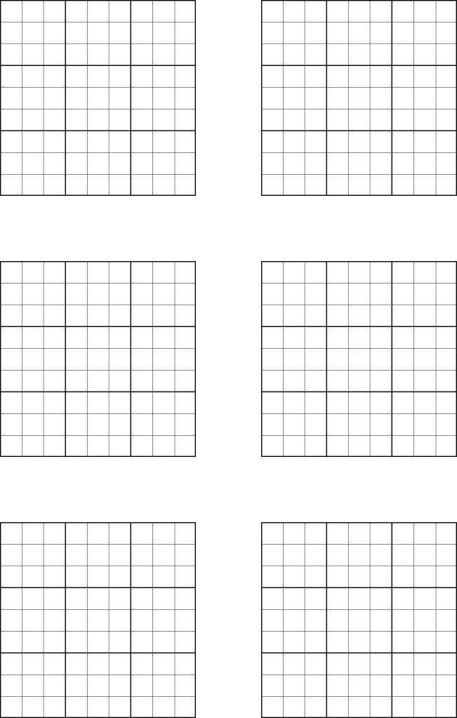Blank Sudoku Printable Worksheets