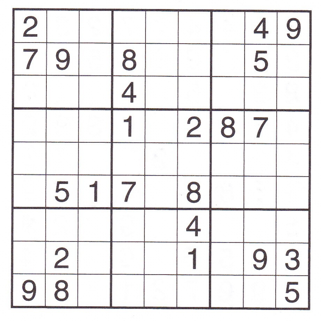 Free Printable Sudoku Challenger Puzzles