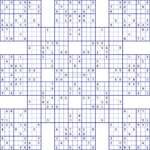 Super Samurai Sudoku 13 Grids Printable Sudoku Variation