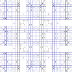 Super Samurai Sudoku 13 Grids Sudoku Printable