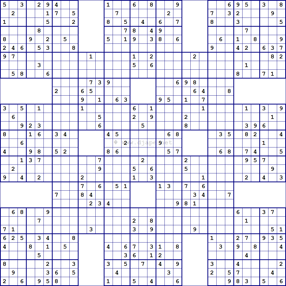 100x100 Sudoku Printable
