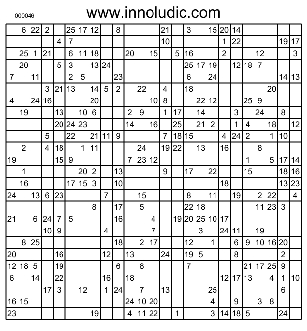 Giant Sudoku Printable