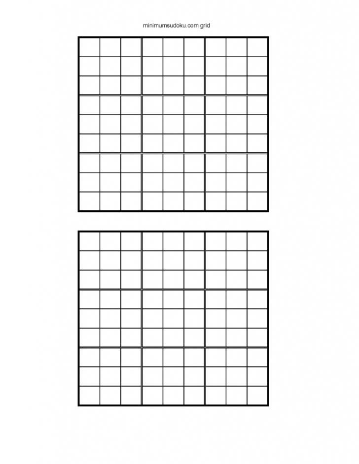 printable blank sudoku grids 2 per page Printable Sudoku Puzzles Online
