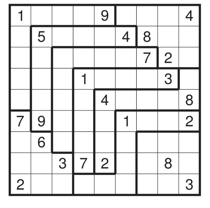 Sudoku Irregular Printable