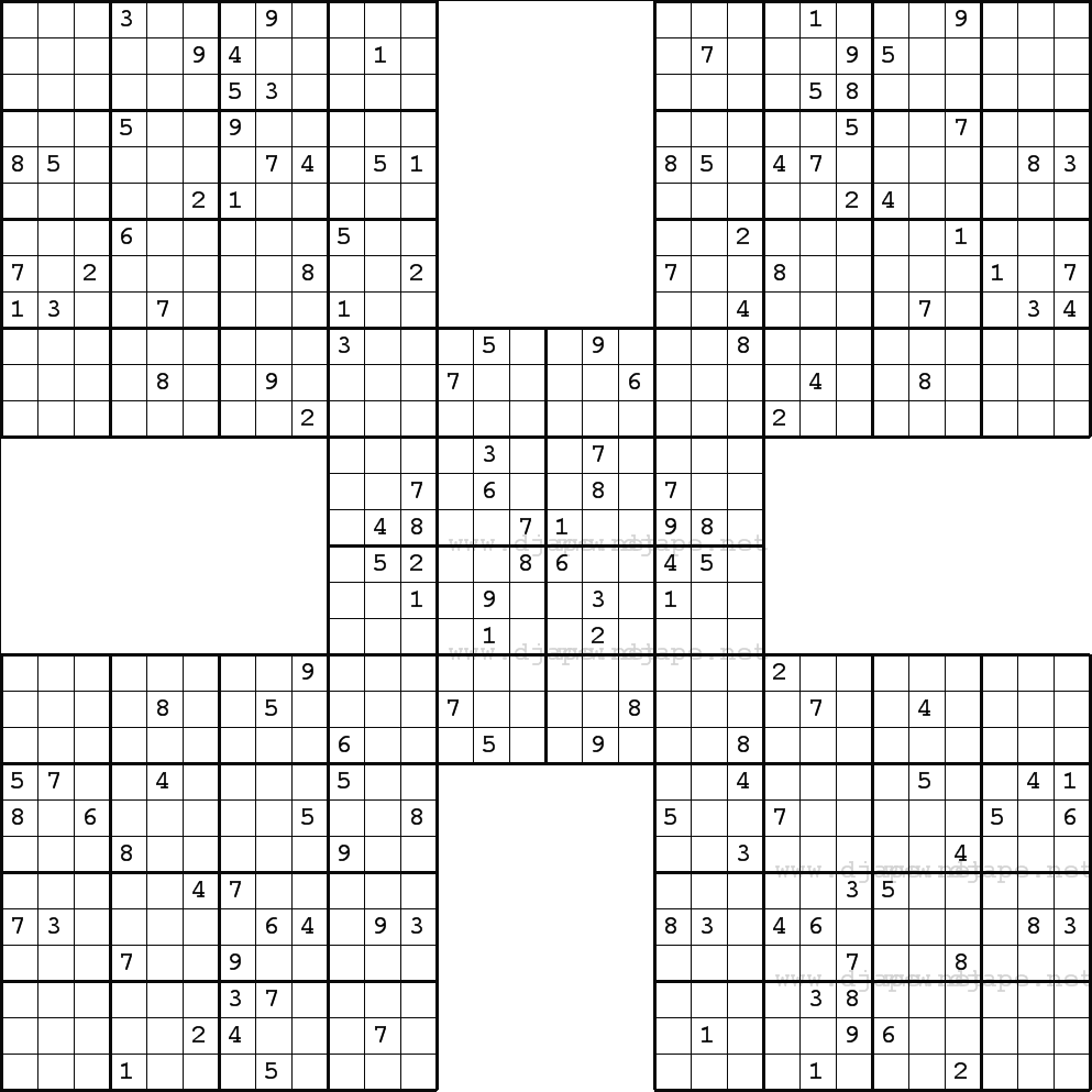 Big Sudoku Printable