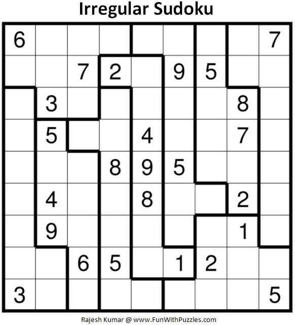 Top Irregular Sudoku Printable Kaylee Blog