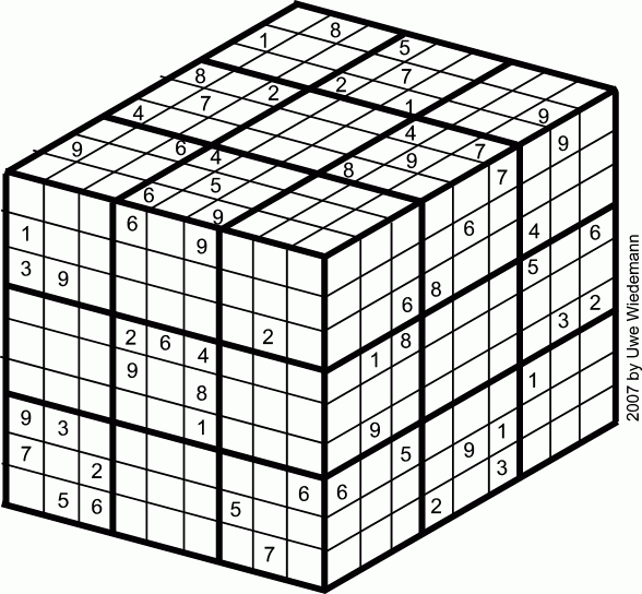 3d Sudoku Printable