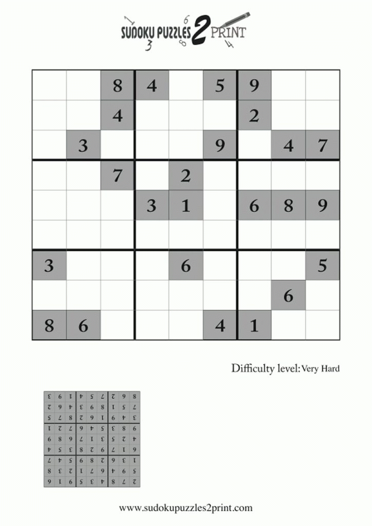 Free Printable Very Hard Sudoku Puzzles