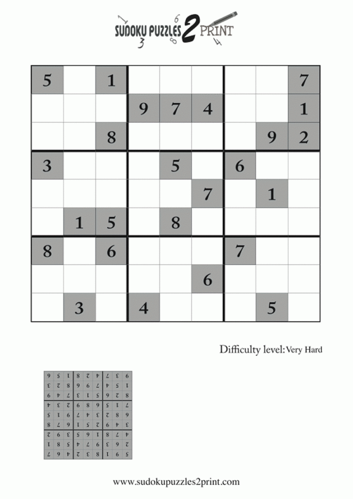 Very Hard Sudoku Puzzle To Print 3