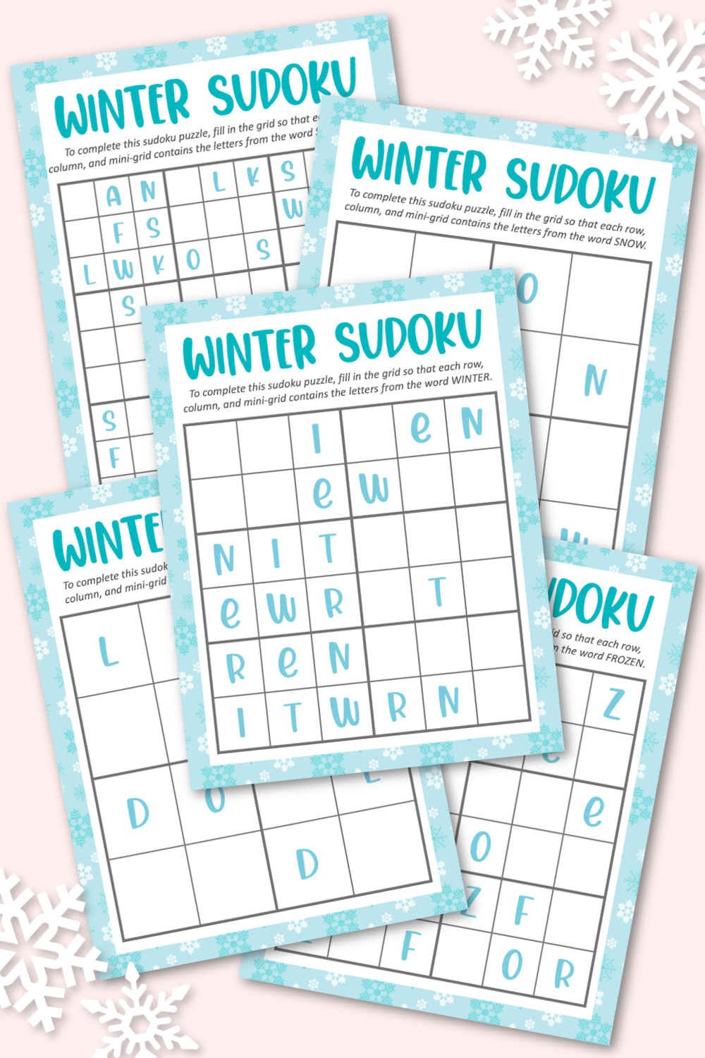 Winter Sudoku Printables