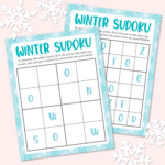 Winter Sudoku Puzzles Free Printable Happy Go Lucky