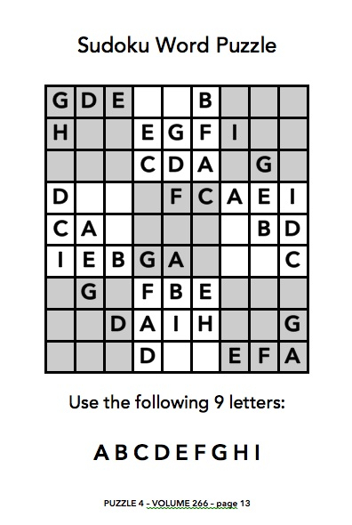 Letter Sudoku Printable