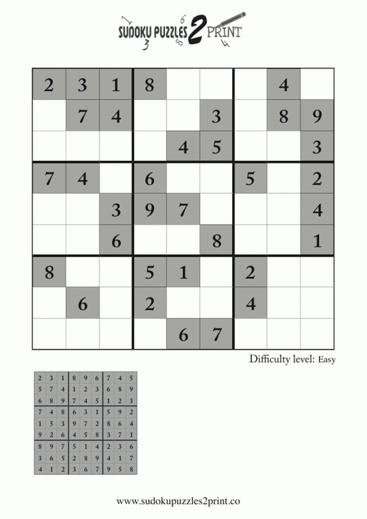 Worksheet Easy Sudoku Puzzles Printable Flvipymy