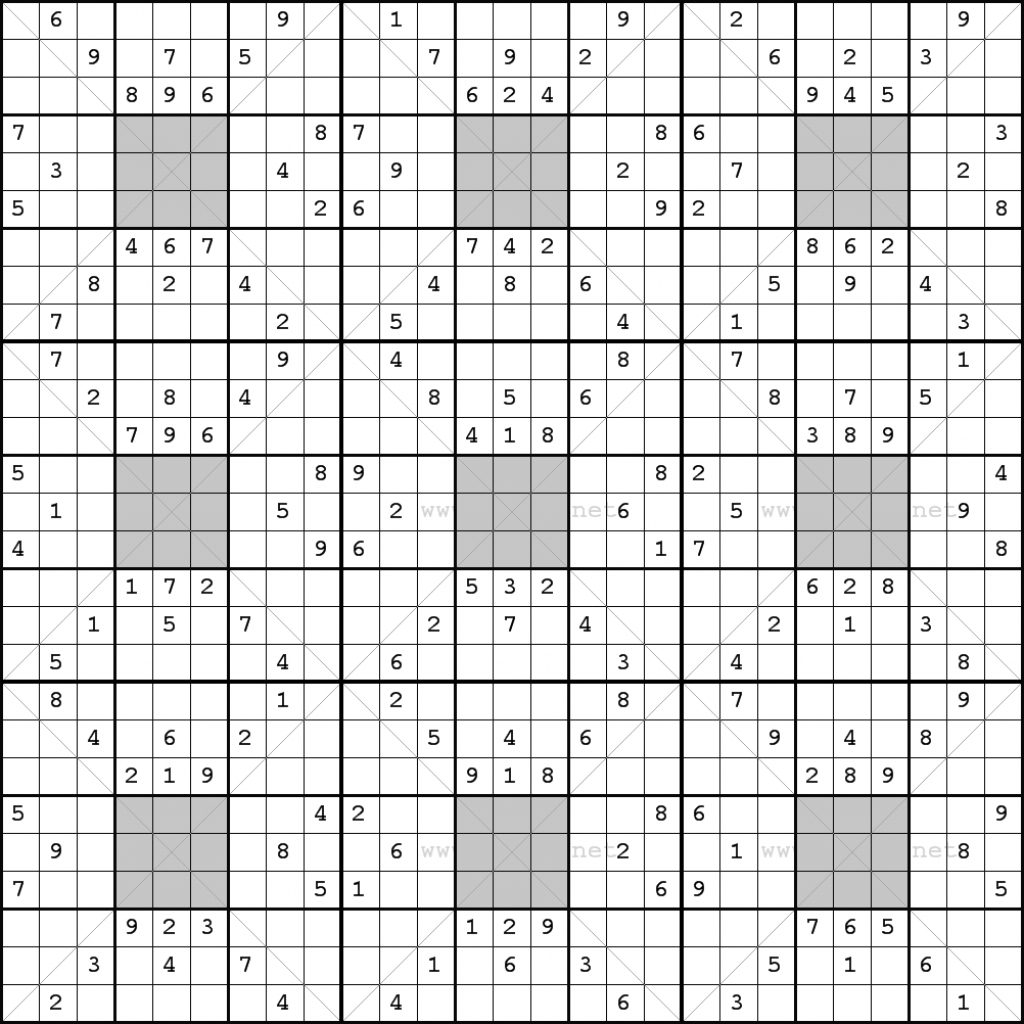 Free Printable 25x25 Sudoku Puzzles