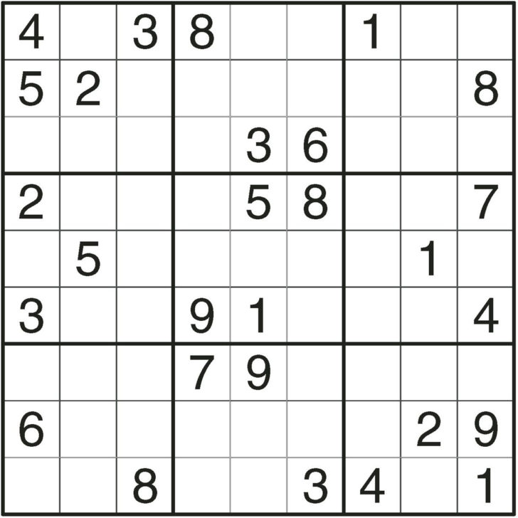 Free Printable Challenging Sudoku Puzzles