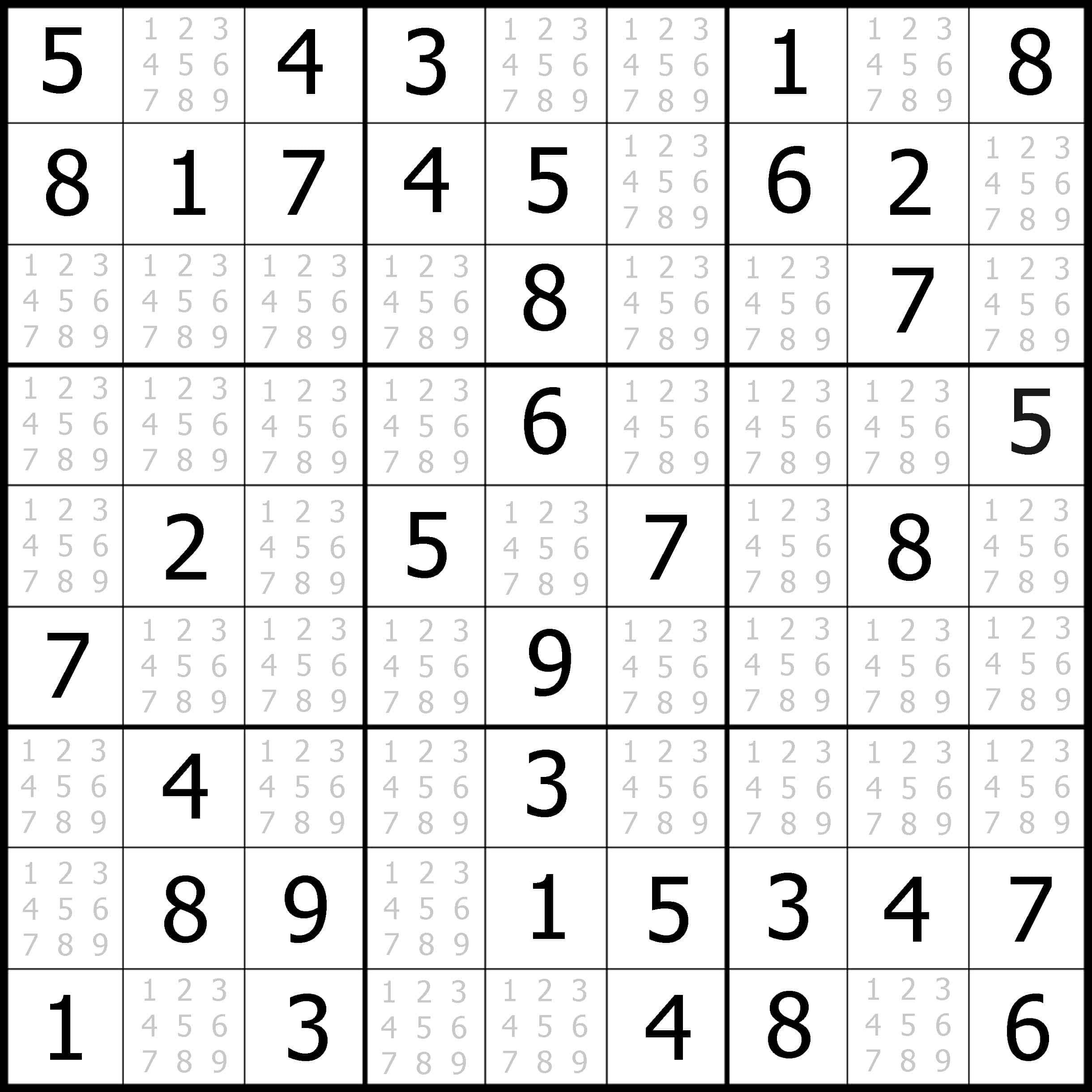Free Printable Sudoku Puzzes