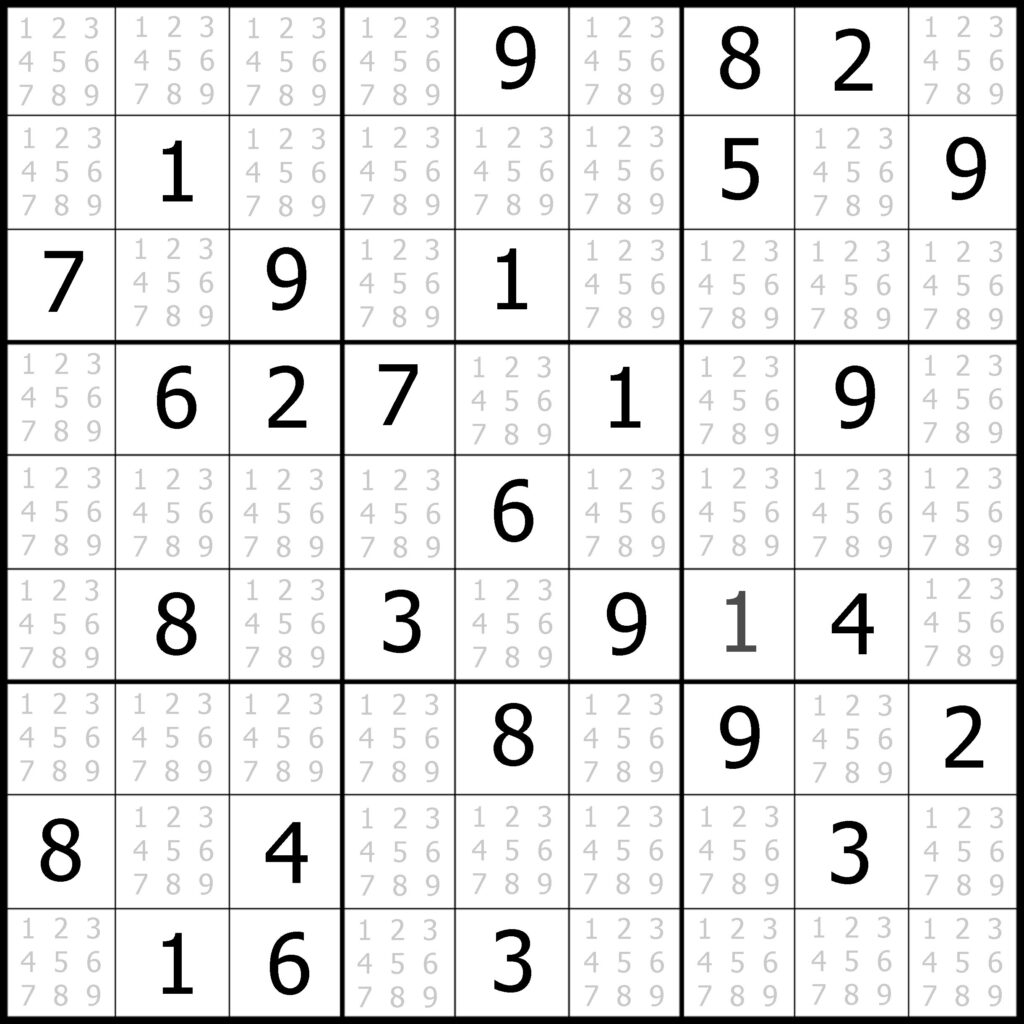 Extreme Challenge Printable Sudoku