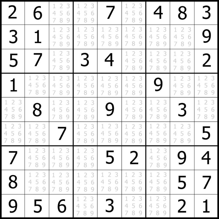 Free Printable Easy Kids Sudoku