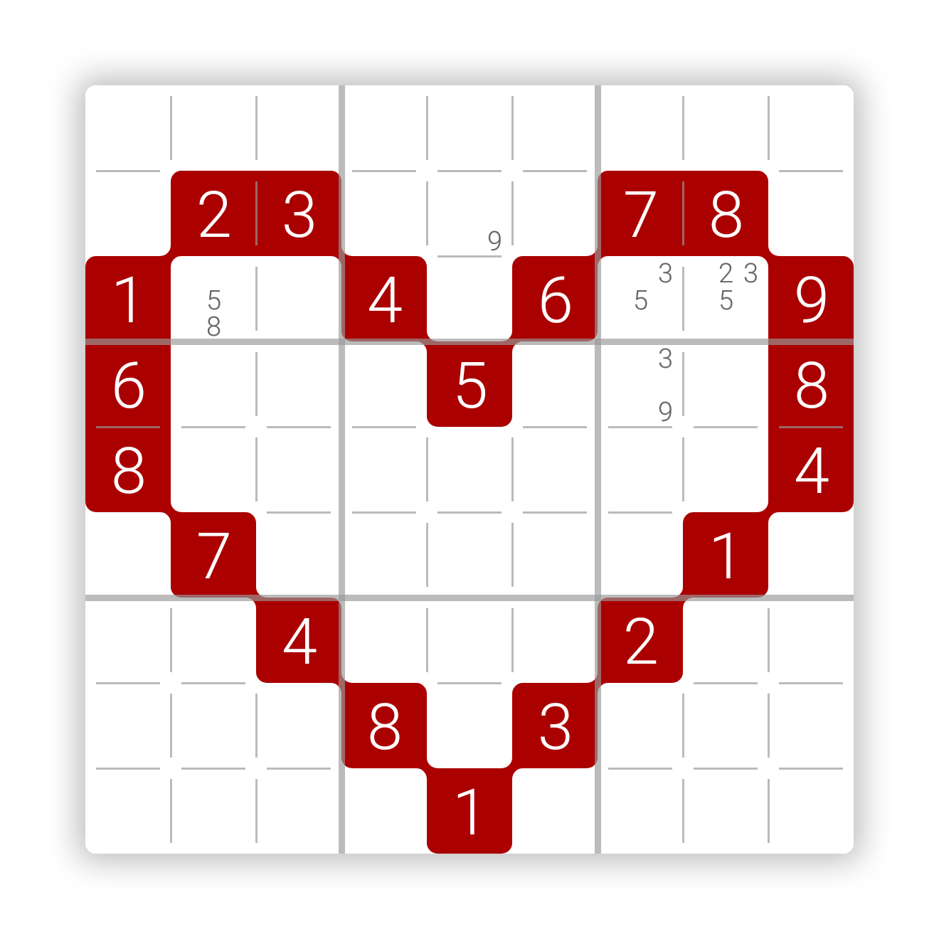 Valentine's Day Sudoku Puzzles Printable