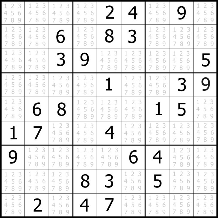 Medium Level Printable Sudoku Medium