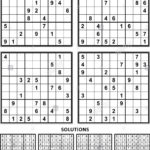 Printable Sudoku 4 Per Page Sudoku Printable