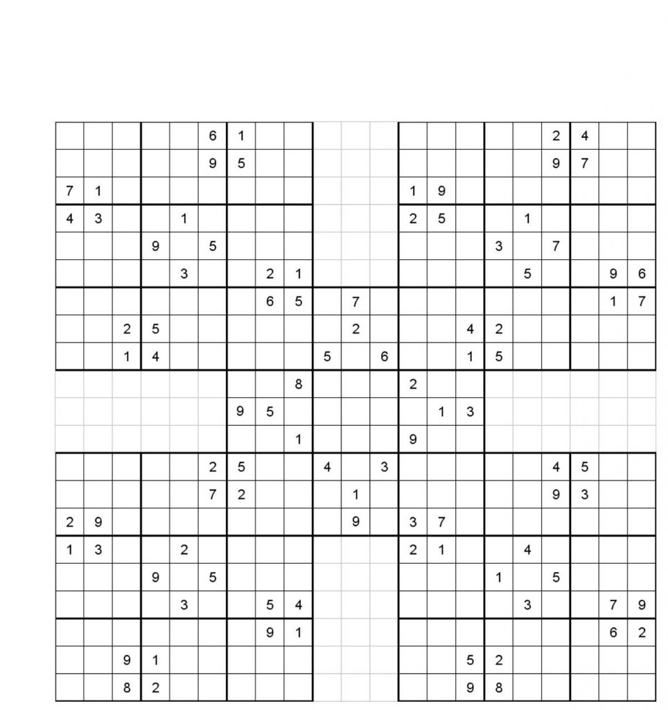 Printable 5 Grid Sudoku
