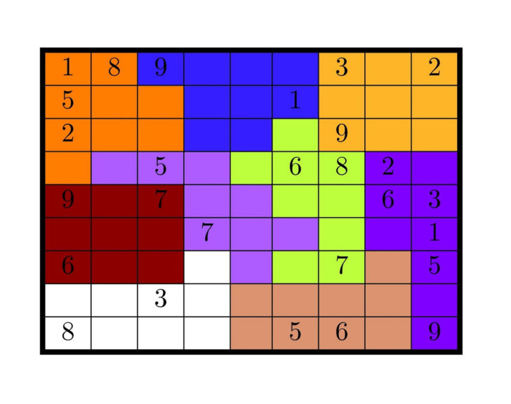 Colorful Printable Sudoku