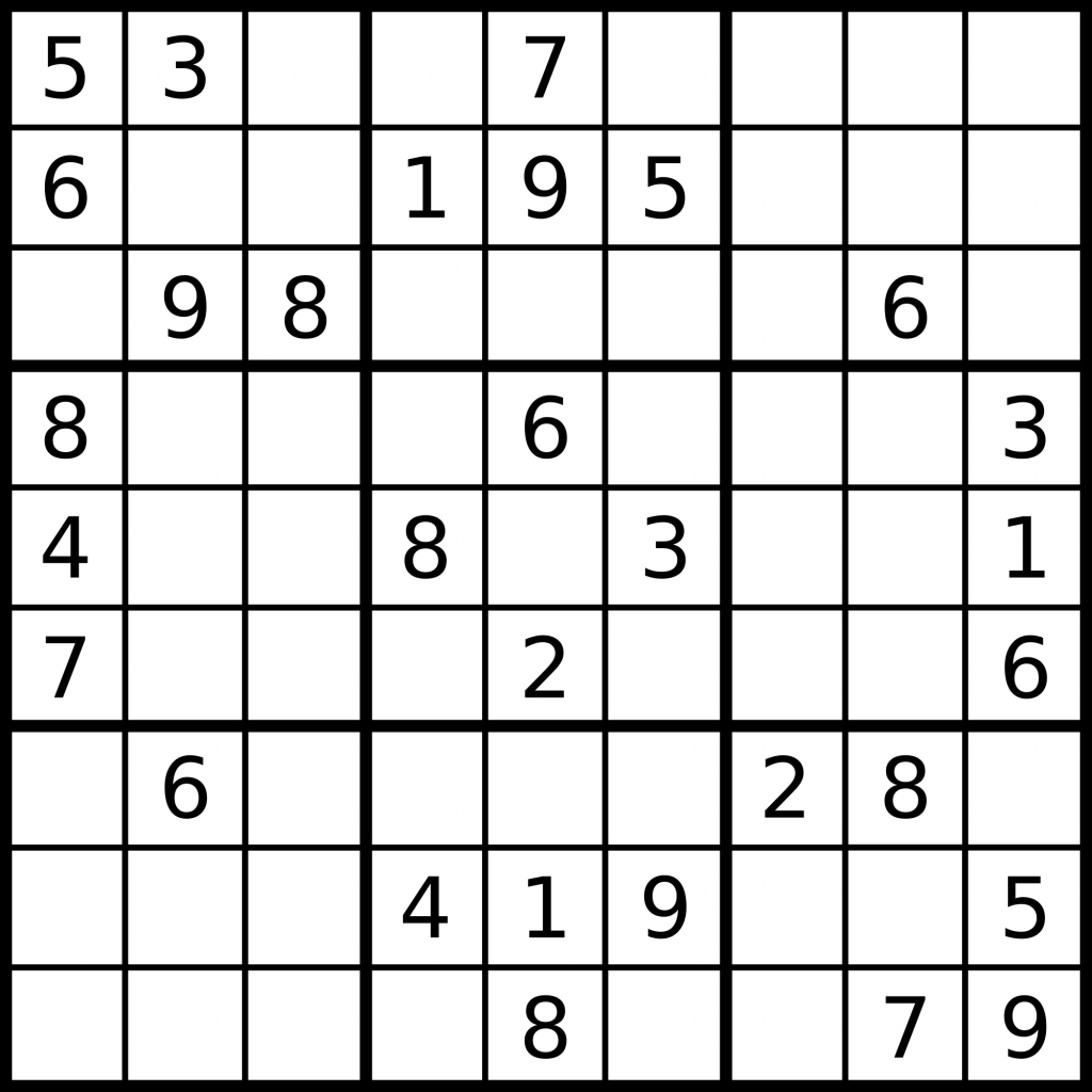 Free Printable Sudoku Solver