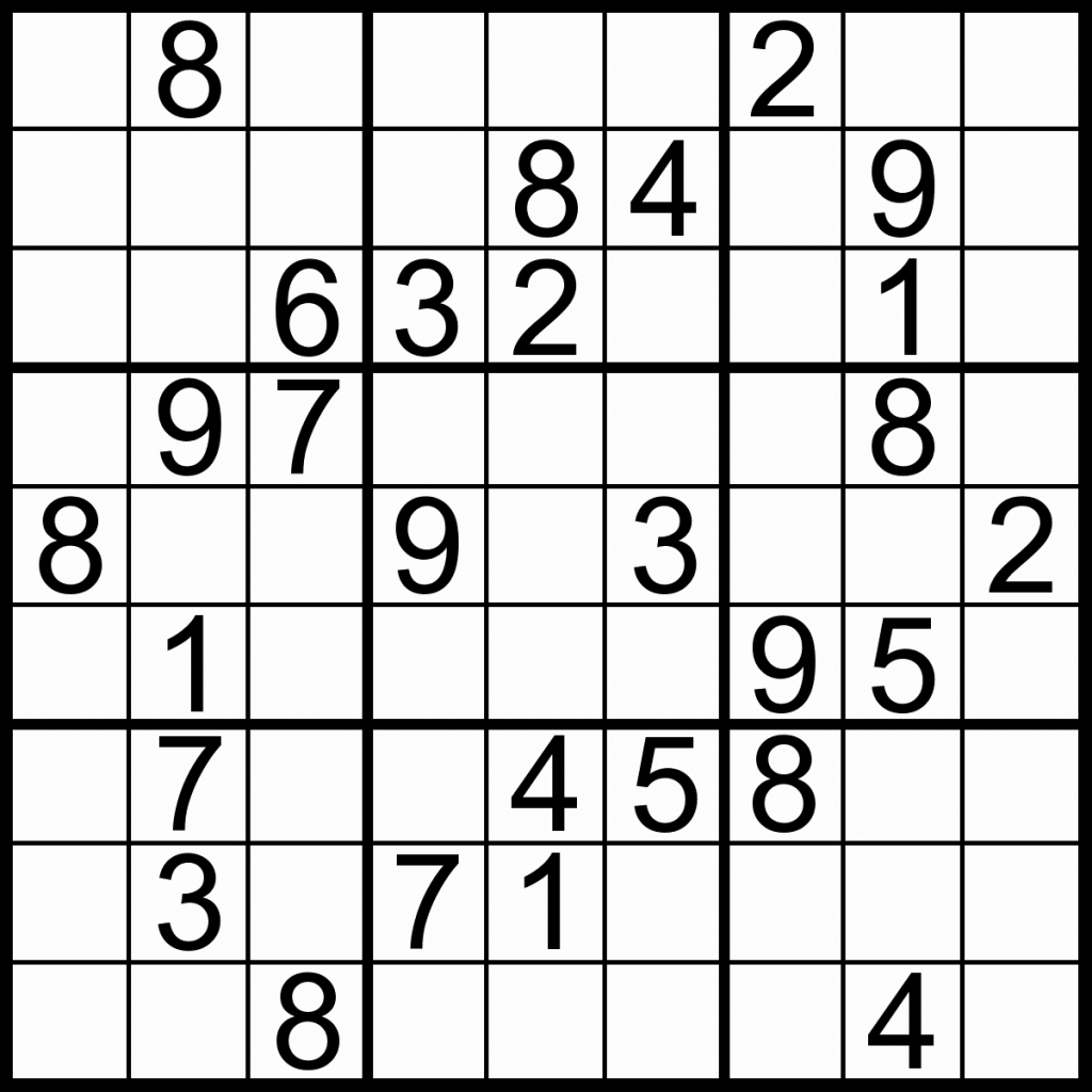 Free Printable Sudoku Puzzes