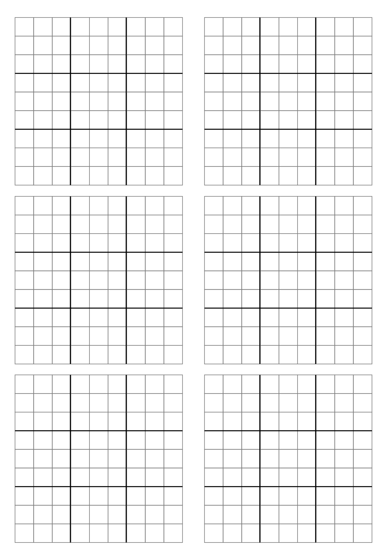 Blank Sudoku Printable Grid