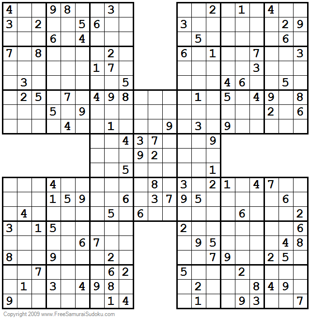 1001 Hard Samurai Sudoku Puzzles Sudoku Sudoku Puzzles