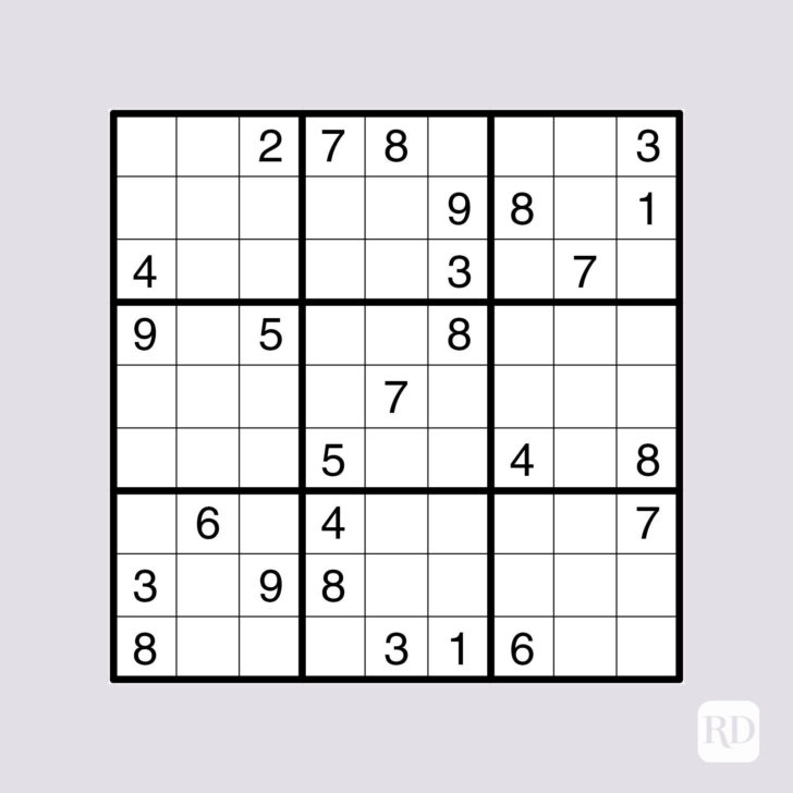 Printable Sudoku Hard Puzzles