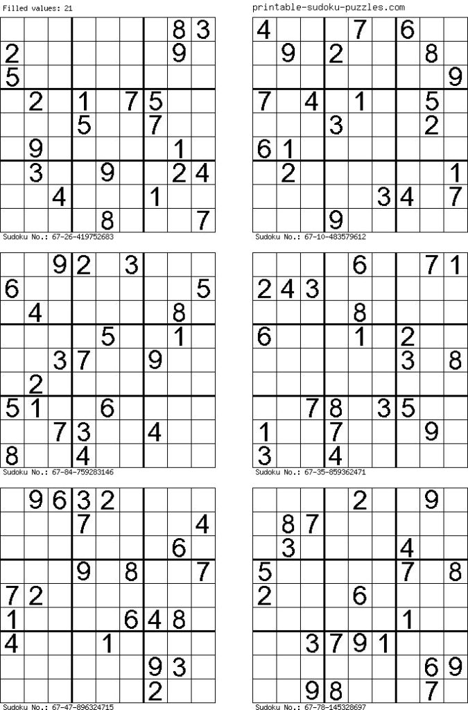 21 Php 686 1041 Sudoku Imprimer Sudoku Grille De
