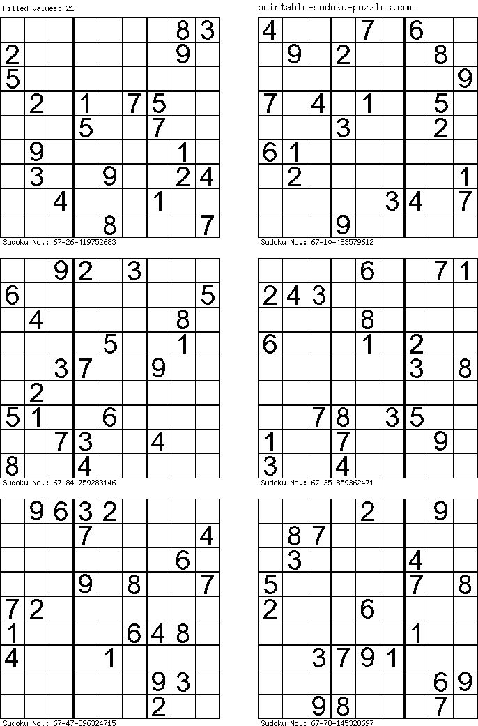 Http Www Printable Sudoku Puzzles Com Kids_es Php