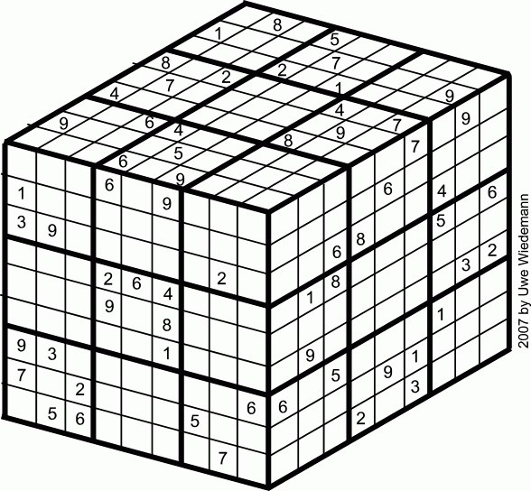 3d Sudoku Puzzle Printable
