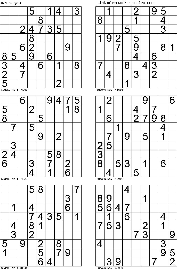 Sudoku Printable Puzzles Php