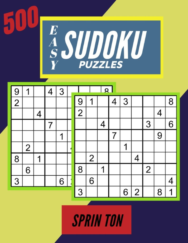 500 Easy Sudoku Puzzles Sudoku Puzzle Book Gift For