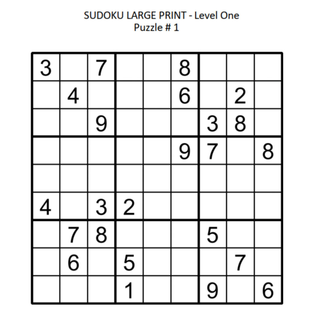 99 Sudoku Puzzles Large Print Level 1 For Kids Digital