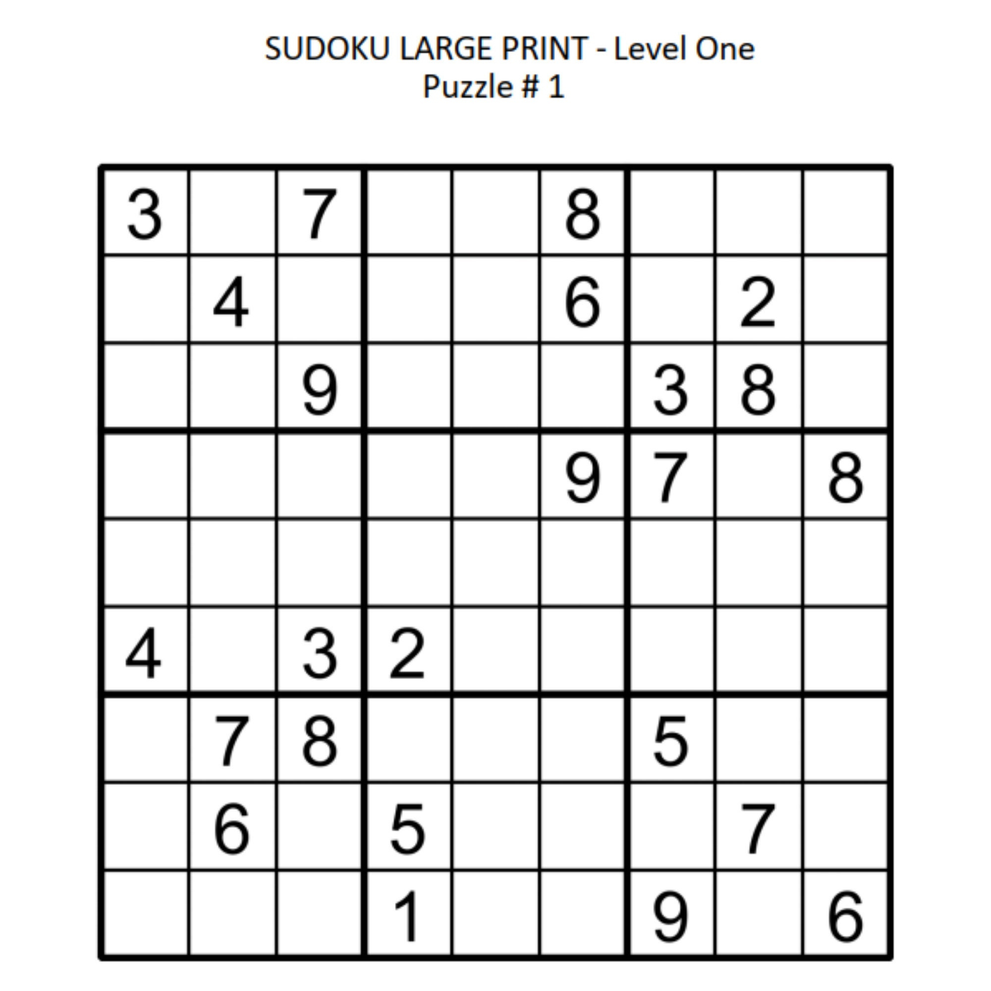 Sudoku Printables 1