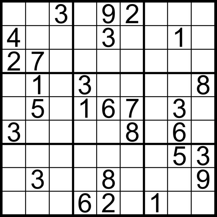 Large Print Sudoku For Kids Printable