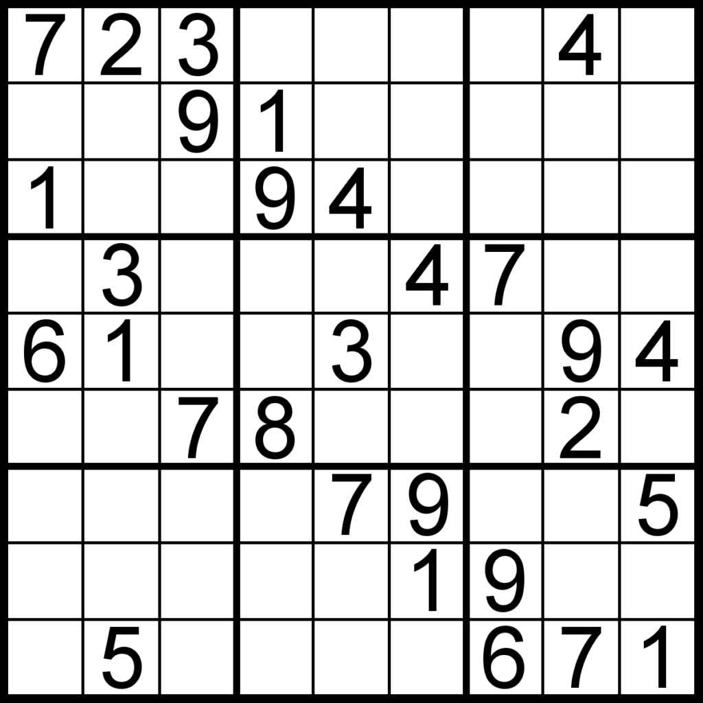 Bulletin Edition Sudoku Of The Day