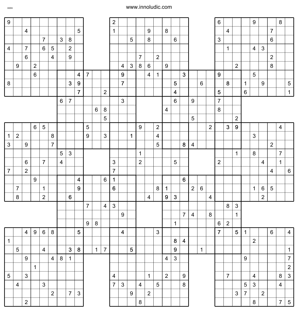 Printable Chain Sudoku Puzzles