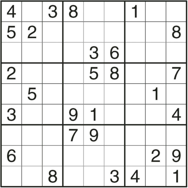 Printable Extra-challenging Sudoku Puzzles