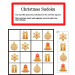 Christmas Easy Picture Sudoku Worksheet Free Printable