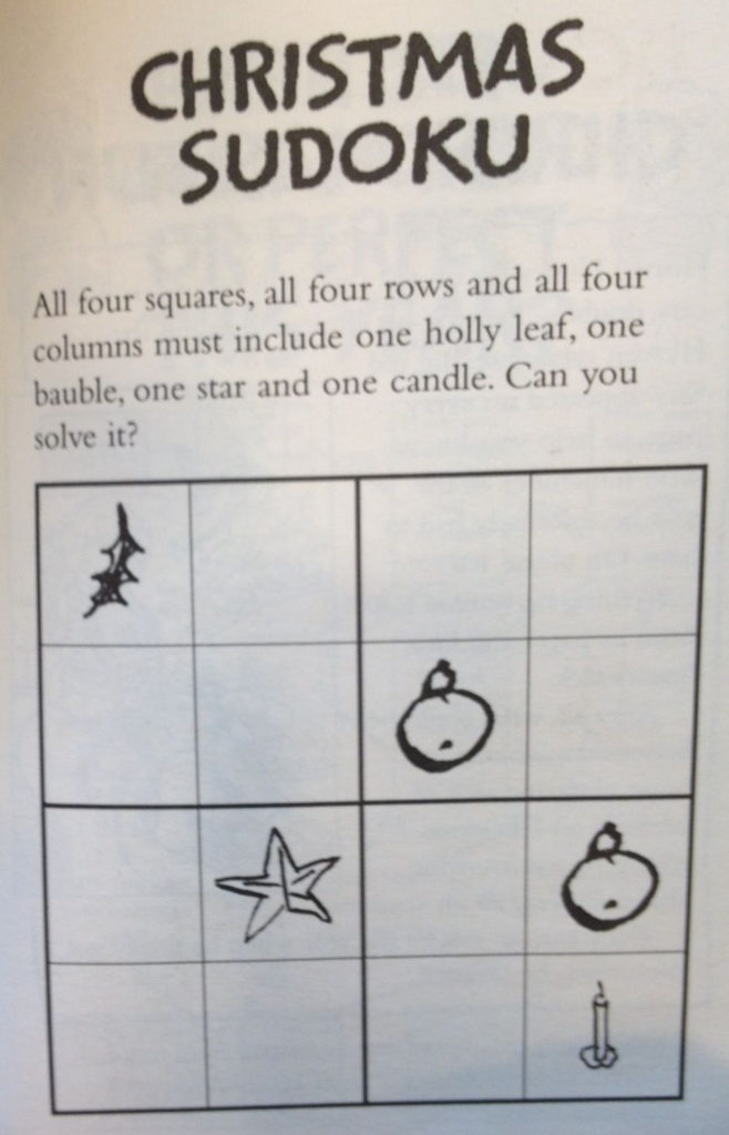 Christmas Sudoku For K 2 One Candle Holly Leaf