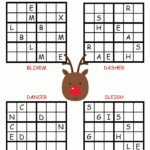 Christmas Sudoku Reindeer Christmas Worksheets