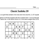 Classic Sudoku 39 Classic Sudoku Animaplates