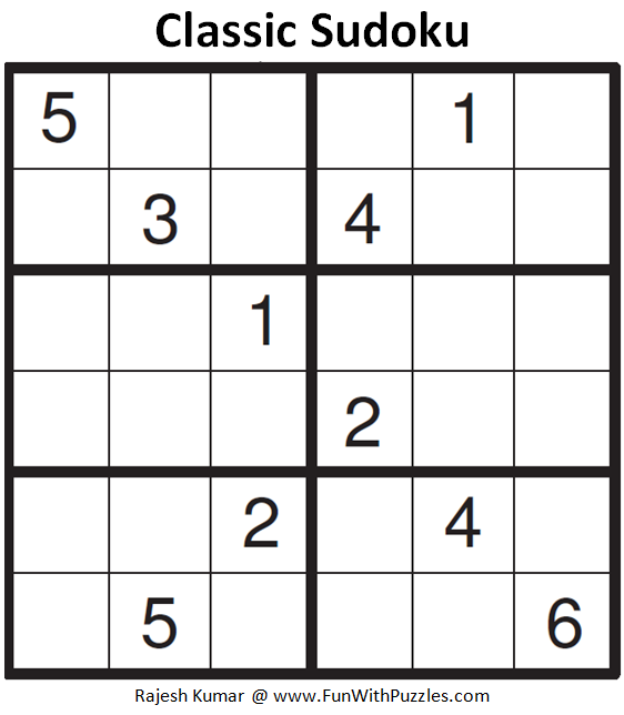 Classic Sudoku Mini Sudoku Series 80