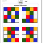 Color Sudoku For Kids Math Worksheets Printable Color
