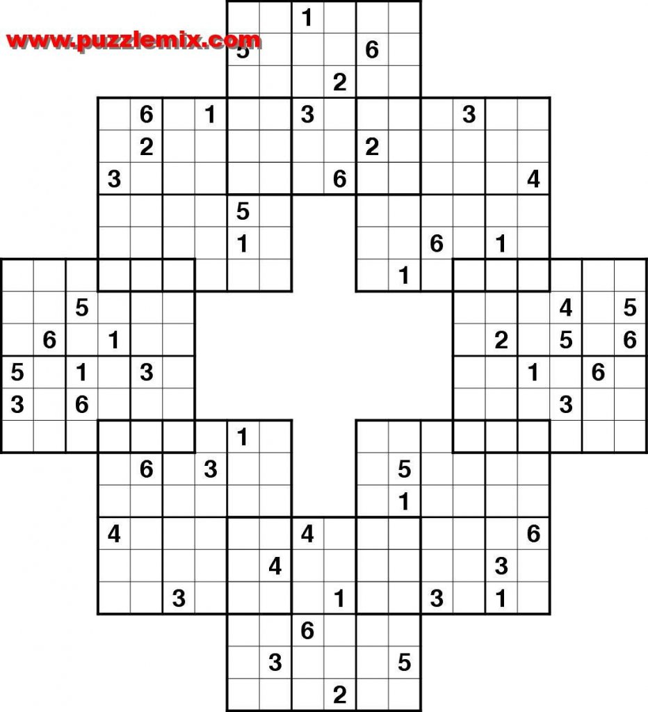 Free Printable Jigsaw Sudoku Puzzle